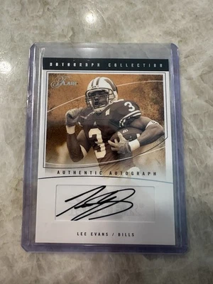 2004 Flair Auto Collection Silver /100 Lee Evans #AC-LE Rookie Auto RC Bills - Image 1 of 4