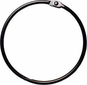 Black Shower Curtain Rings Metal Round Hooks Ring (15 Pack) 2.75 Inch - Picture 1 of 4