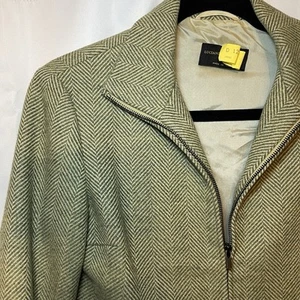 Luciano Barbera Italy Damen Wolle Kaschmir Jacke Grün Hellbraun Größe 4 " - Bild 1 von 7