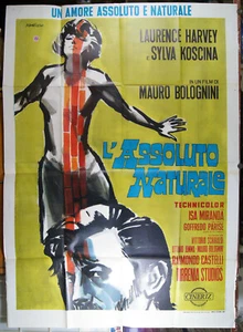 manifesto 4F film L'ASSOLUTO NATURALE Sylva Koscina Laurence Harvey 1969 - Picture 1 of 1