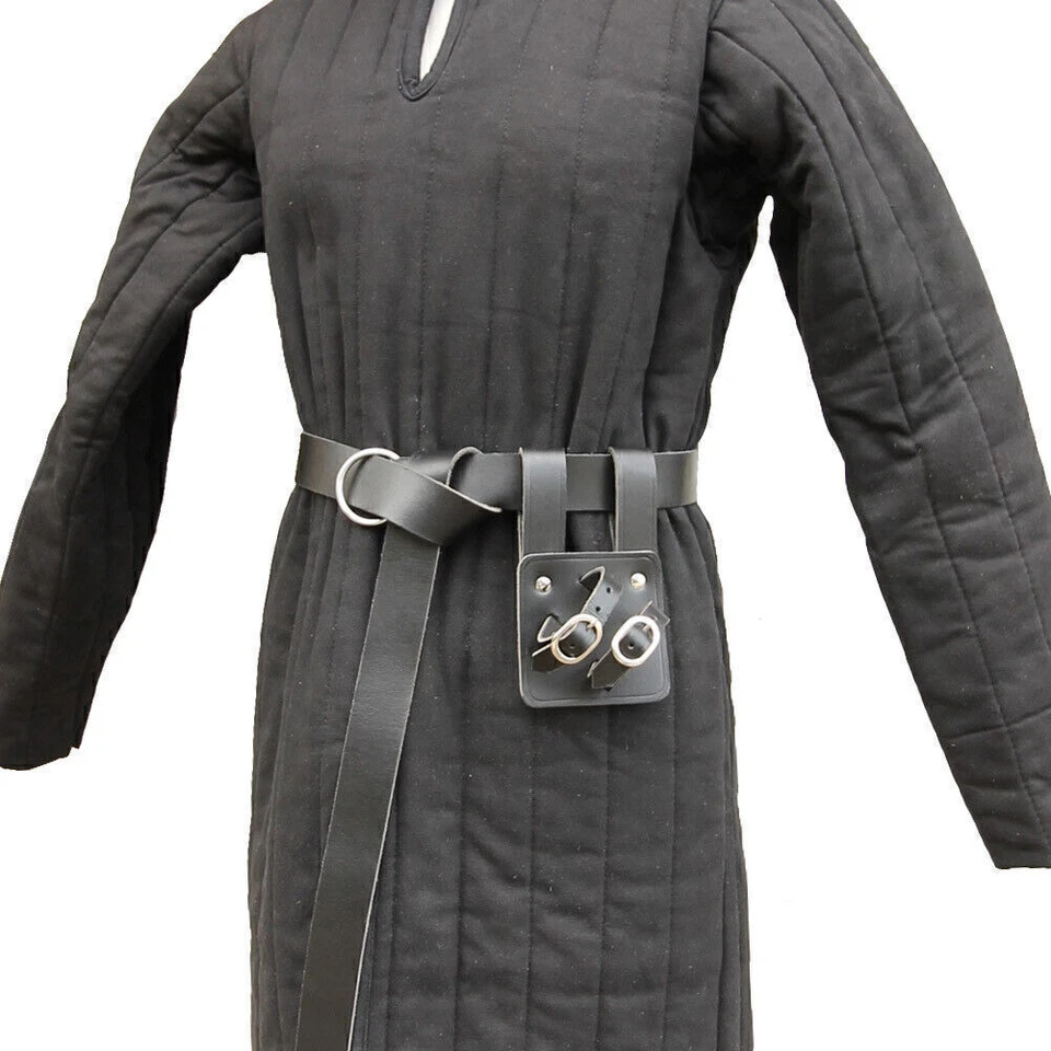 Holy War Black Leather Left Handed Sword Frog | Knights Templar Sword Holster - Image 1 of 4