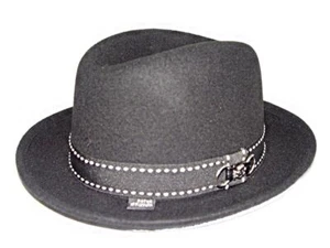 Peter Grimm Wolltrilby Fedora Tino Trilby Safari Mütze Kappe - schwarz - Bild 1 von 1