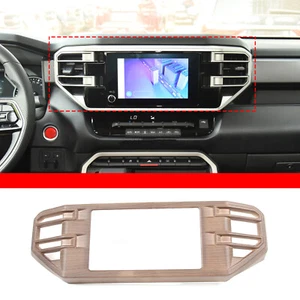 Pear Wood Grain Center Air Outlet Frame Decorate Trim For Toyota Tundra 2022-25 - Picture 1 of 8