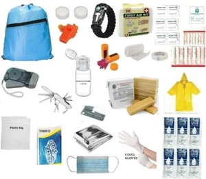 3 Day Emergency Zombie Survival Kit Food Water Pack Bag Go Sack 72 Hour Blue - Picture 1 of 2