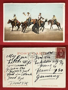 AK USA Amerika 1910 Cowboys Pferde Typen    ( 76564 - Bild 1 von 1