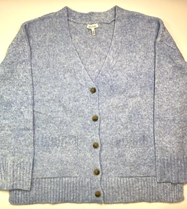 Ella Moss Ladies' Button-Up Soft & Cozy Cardigan w/Side Pockets, Blue, Size: M - Picture 1 of 7