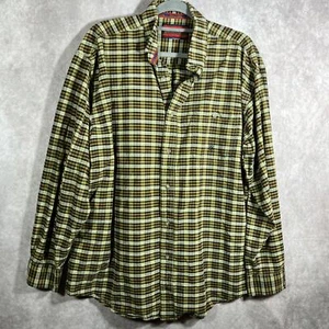 TwentyX 20X Flannel Shirt Mens L Brown Plaid Button Western Cowboy Pocket Casual - Picture 1 of 9