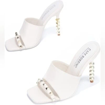 Sexy tacones altos de aguja Cape Robbin Kamile para mujer, punta abierta cuadrada talla 11 Foto 1 de 4