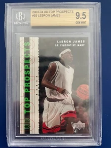 2003-04 Lebron James UD Top Prospects #55 RC Rookie BGS 9.5 TRUE GEM W/10 SUB - Picture 1 of 2