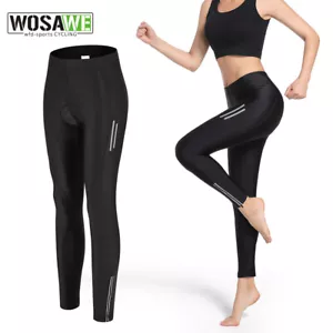 WOSAWE Damen Radhose Fahrradhose Lange Hose Strumpfhose Reißverschluss am Bein - Bild 1 von 18
