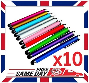 10 x QUALITY STYLUS PENS for TOUCH SCREEN IPAD SAMSUNG TABLET IPHONE HUAWEI ETC.