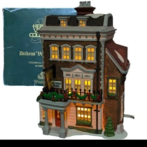Dept 56 1st Ed. Dickens' Signature Series - "Crown & Cricket Inn"  #5750-9 1992 - Picture 1 of 24