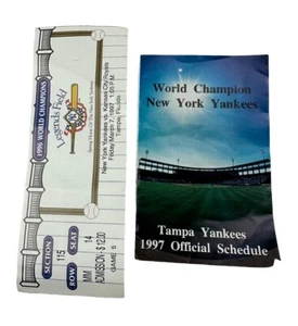 1997 YANKEES vs. ROYALS Spring Training Ticket Legends Field Tampa Fl & Schedule - Picture 1 of 6