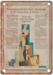 Vintage 1931 LUX Waschmittel Seife Werbung Reproduktion Blechschild ZF409 - Bild 1 von 2