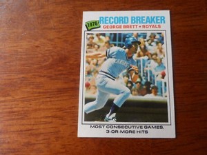 1977 TOPPS BASEBALL #231 RECORD BREAKER GEORGE BRETT KC ROYALS NM J-570