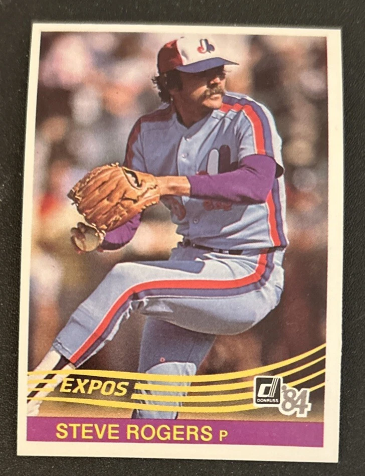 Tarjeta de béisbol Donruss Steve Rogers 1984 #219 Expos Pitcher excelente estado original Foto 1 de 2
