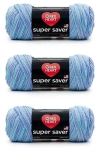 Super Saver Yarn, 3 Pack, Ocean 3 Count - Picture 1 of 10