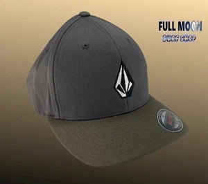 New Volcom Full Stone Brown Mens XFit Flex Fit Cap Hat - Picture 1 of 4