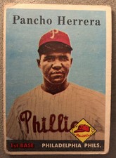1958 Topps Pancho Herrera Baseball Card #433 Philadelphia Phillies Low-Grade