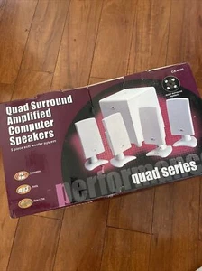 Cyber Acoustics CA-4100, Surround Speaker System, w/AC adapter - Original Box - Picture 1 of 9