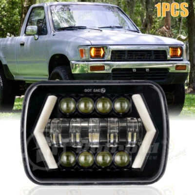 5x7" 7x6" LED Headlight Hi-Lo Beam DRL For Toyota Pickup 1982-1995 Truck 4Runner - Image 1 of 4