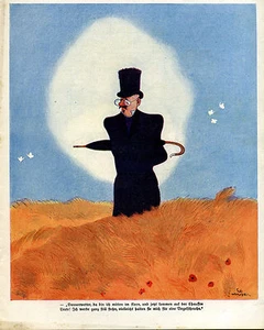 Donnerwetter mitten im Kornfeld  - Josef Mauder - Coloriert - aus 1924   - Picture 1 of 1