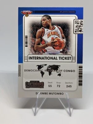Dikembe Mutombo 2021-22 Panini Contenders International Ticket #28 Hawks - Image 1 of 2