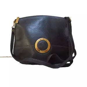 N24.111 Pourchet Paris mode femme sac main bandoulière cuir noir métal doré - Imagen 1 de 16