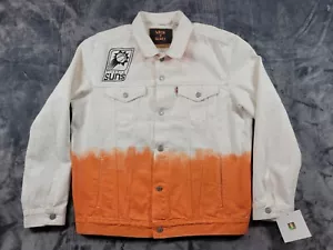 New Levi’s Denim Jacket Wren+ Glory Men’s L NBA Phoenix Suns Hand Painted Booker - Picture 1 of 18