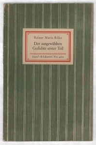 IB 400(1A) - Rilke: Der ausgewählten Gedichte erster Teil 1949 Broschur - Bild 1 von 1