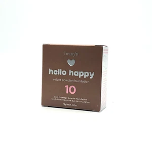 Benefit Hello Happy Make Up Velvet Powder Foundation Shade 10 LOT OF 2 - Foto 1 di 7