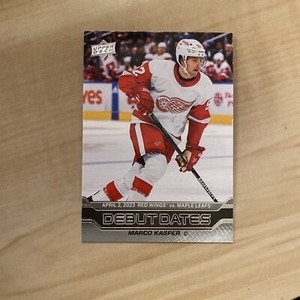 2023-24 UD Upper Deck Series 1 Debut Dates - DD-24 Marco Kasper - Detroit
