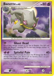 (pok-SW-023) Banette (R) Pokemon D&P Secret Wonders Card # 23 - Picture 1 of 1