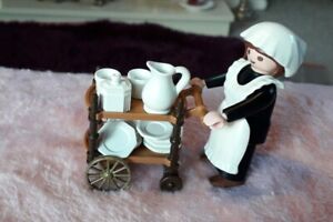 playmobil victorian maid with trolley and tea set