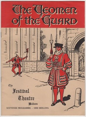 Malvern Festival Theatre Souvenir Programme The Yeoman of The Guard Opera 1959 - Image 1 of 3
