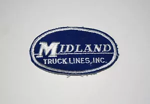 Vintage Midland Truck Lines, Inc Trucking Company Cloth Patch New NOS 1970s - Picture 1 of 1