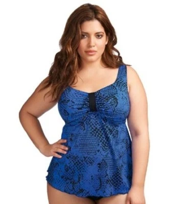 Swanee Blue and Black Tankini Brand Elomi New (Gold5) - Image 1 of 4