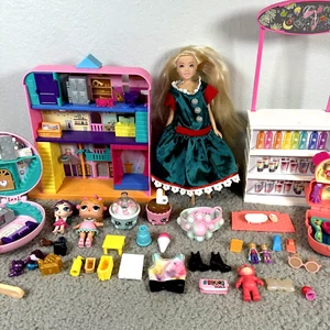 Polly Pocket Toys Puppenhotel bunt 32 Stück - Bild 1 von 13