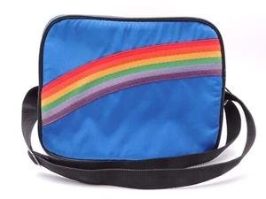 Borsa pranzo morbida isolata arcobaleno vintage anni 70-80 confezione da sei cooler pride rara scatola - Foto 1 di 18