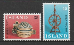 ICELAND 1976 EUROPA set of 2 MNH - Old Wooden Crafts . - Picture 1 of 1