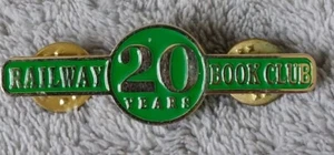 RAILWAY BOOK CLUB 20 YEARS ANNIVERSARY Vintage Enamel Pin Badge, Railwayana - Picture 1 of 2