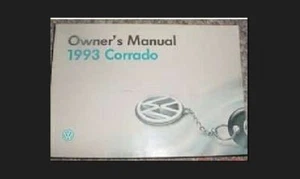 1993 Volkswagen VW Corrado Coupe Owner Operator Manual User Guide SLC - Picture 1 of 1