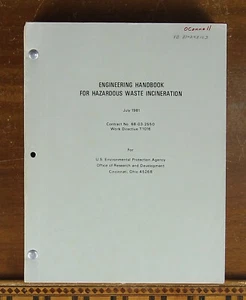 EPA: Engineering Handbook for Hazardous Waste Incineration (July 1981) - Picture 1 of 7