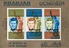 Sharjah 1965 - JFK, Kennedy, Churchill OVERPRINT - Imperf Souvenir Sheet - MNH