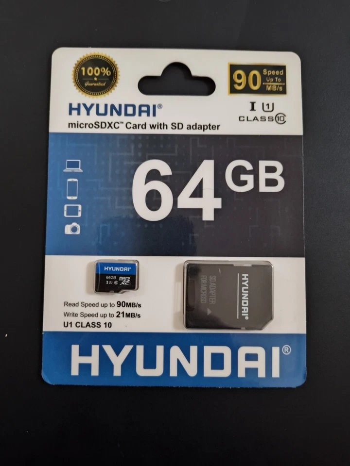 Hyundai 64GB MicroSDXC Card With SD Adapter - Image 1 of 2