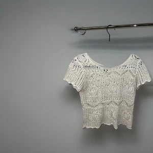 Crochet H&M Ivory Top - Picture 1 of 7