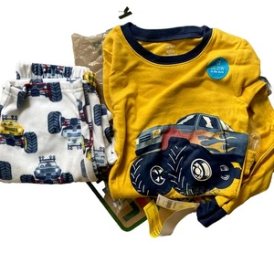Carters Kids Pajamas Size 6/6A Monster Truck 2 Piece Glow in the Dark NWT - Picture 1 of 7