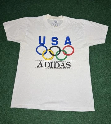 Vintage Adidas USA Olympics 1988 Summer Games Seoul Korea Med 80s Retro T Shirt  - Image 1 of 4