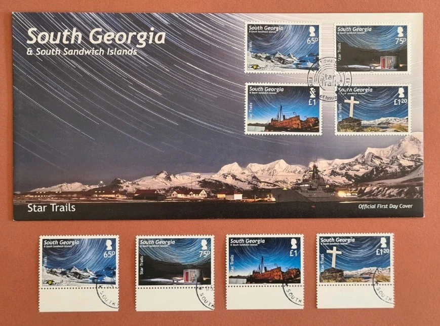 South Georgia & South Sandwich Is, 2013 FDC Star Trails, + Free Used Set. - Image 1 of 1