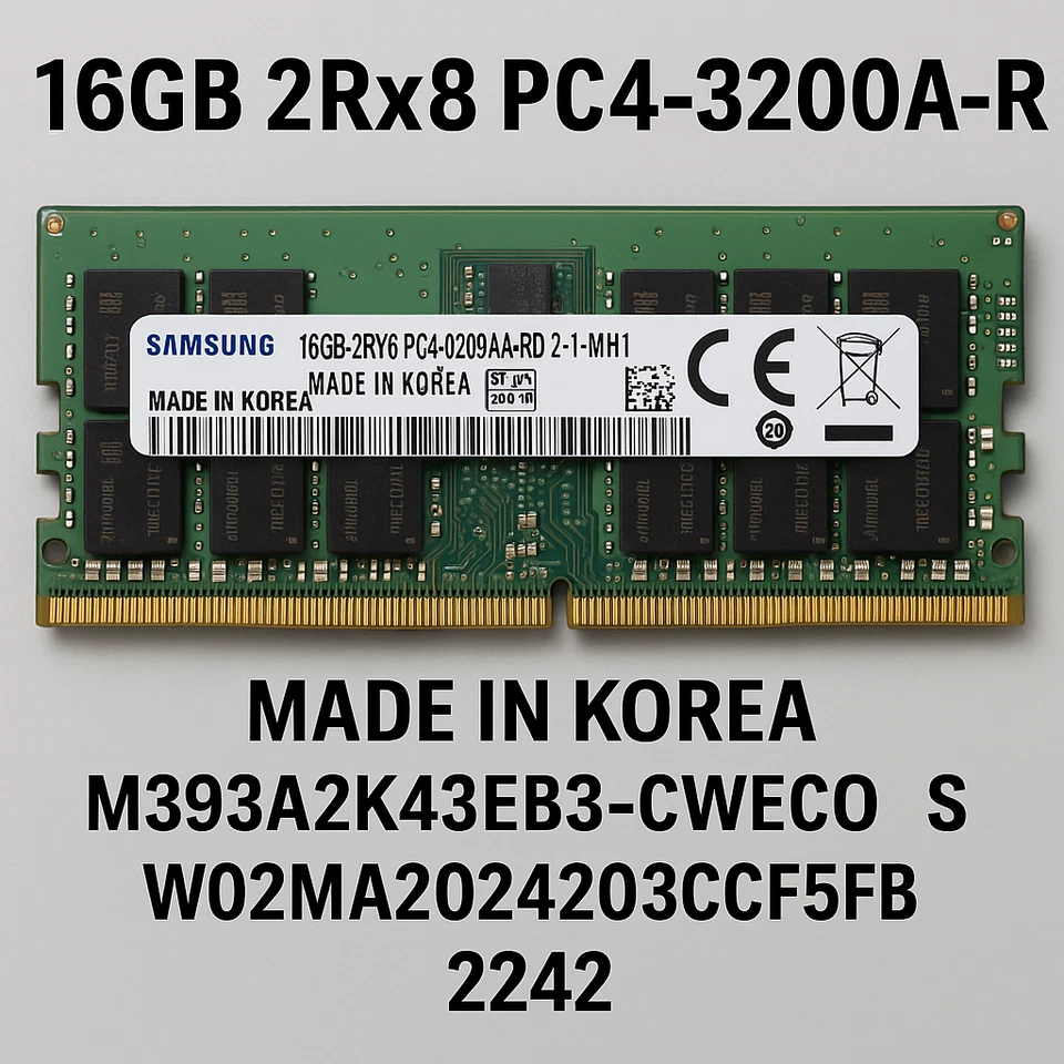 Samsung 16GB DDR4 2Rx8 PC4-32000AA Server Memory - Image 1 of 1